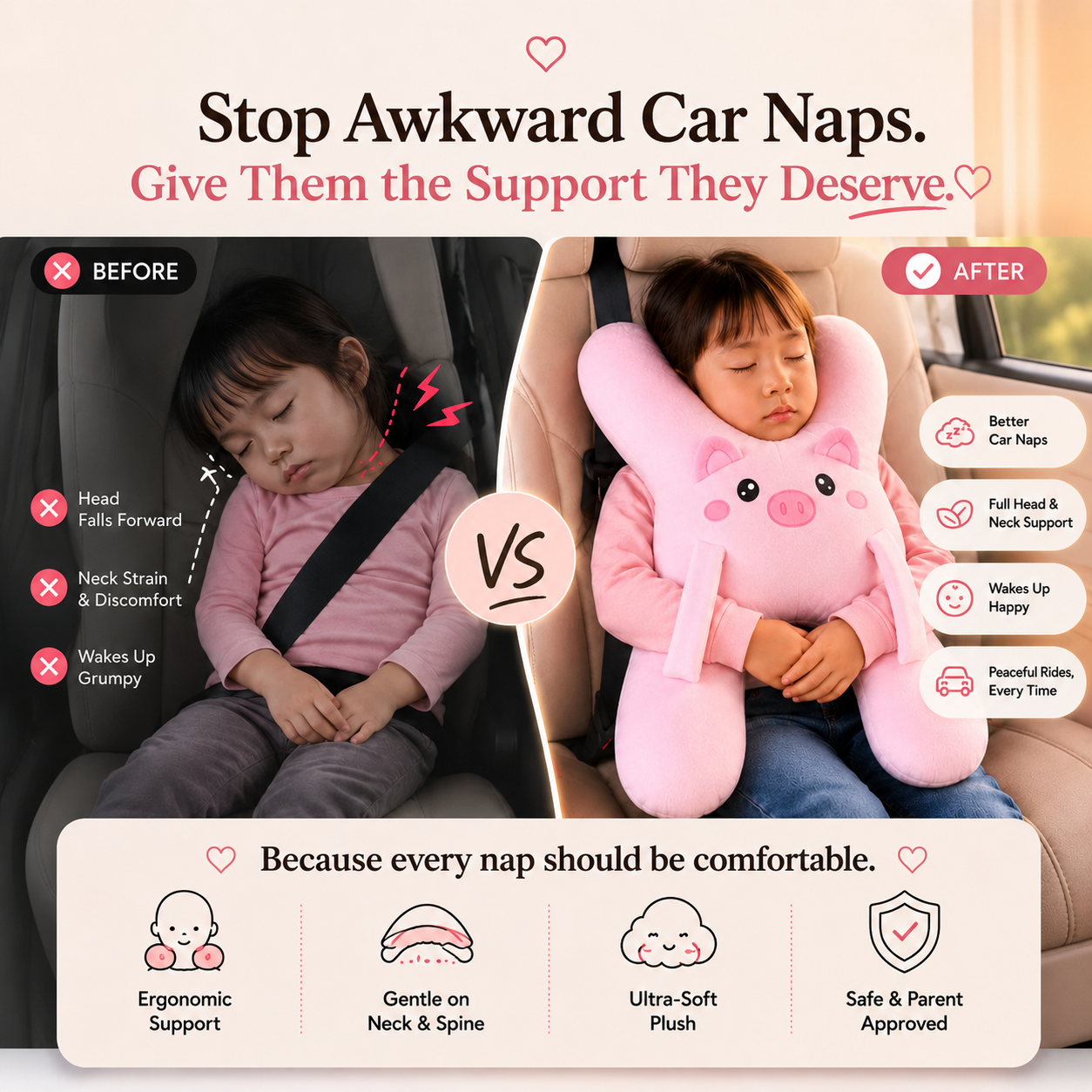 Vamuro™ Kids Car Neck Pillow